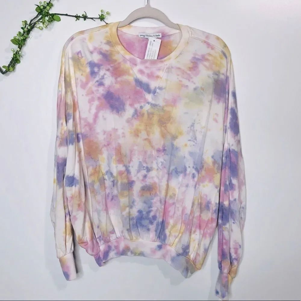 Young, Fabulous & Broke Tie Dye Sweatshirt Top